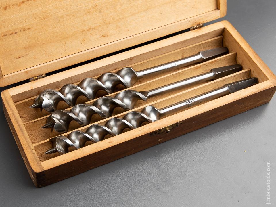 Complete Set of 13 RUSSELL JENNINGS Auger Bits in its Original 3 Tiered Box - 91384