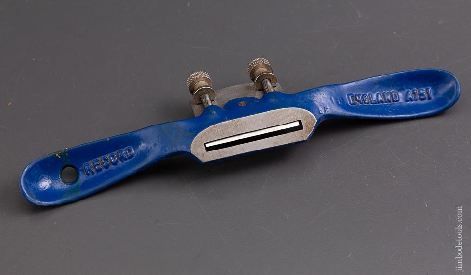 Extra EXTRA Fine! RECORD No. A151 Flat Bottom Adjustable Spoke Shave - 91338
