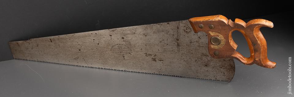 RARE 6 point 26 inch Rip DISSTON/KEYSTONE No. 107 Hand Saw with Decal! - 91348