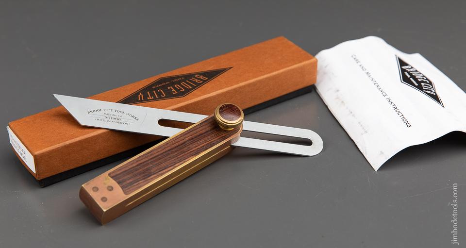 BRIDGE CITY TOOL WORKS TB-2 Rosewood Sliding T Bevel in Original Box - 91360