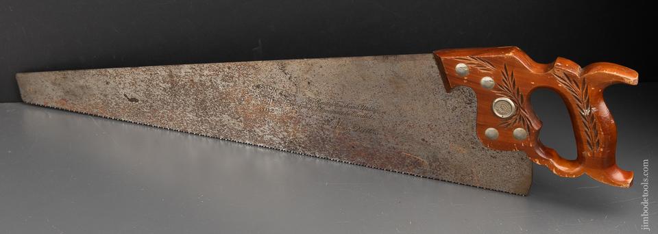 NEW OLD STOCK 8 point 26 inch Crosscut DISSTON D12 Hand Saw - 91381