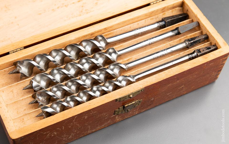 RARE Complete FAST BORING Set of 13 RUSSELL JENNINGS Auger Bits in its Original 3 Tiered Box EXTRA FINE - 91385