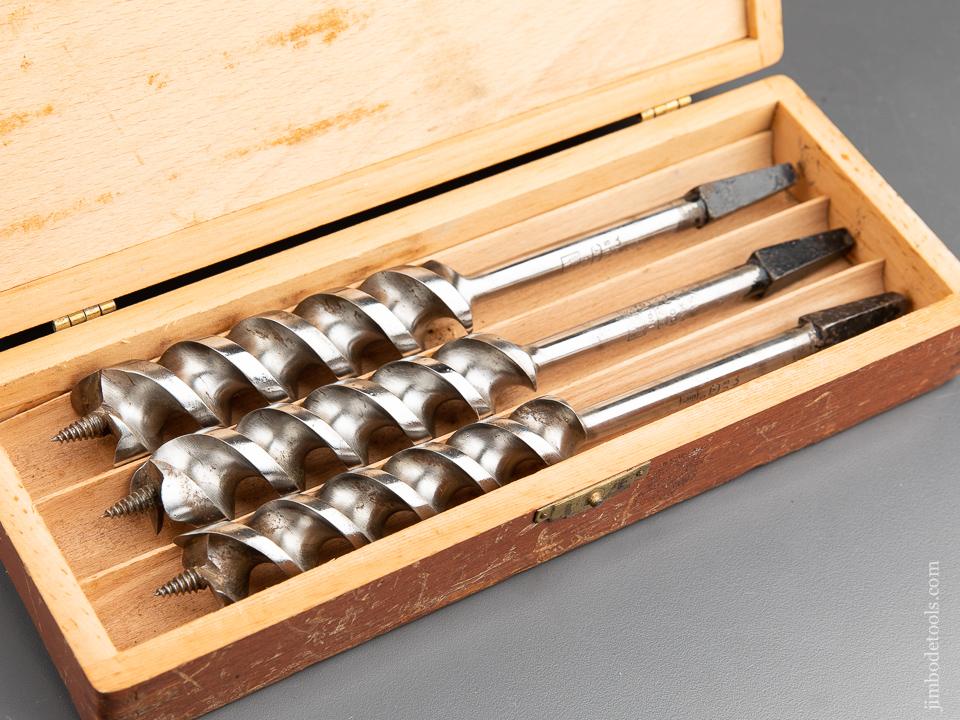 RARE Complete FAST BORING Set of 13 RUSSELL JENNINGS Auger Bits in its Original 3 Tiered Box EXTRA FINE - 91385
