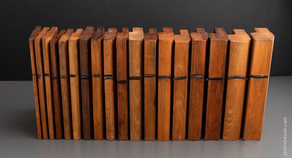 Complete Working Set of 18 Hollows & Rounds Molding Planes - 91386