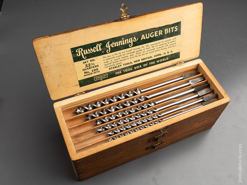Complete Set of 13 RUSSELL JENNINGS Auger Bits in its Original 3 Tiered Box - 91387