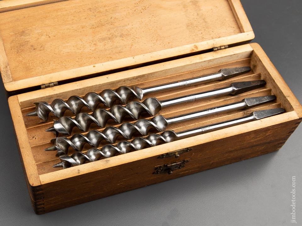 Complete Set of 13 RUSSELL JENNINGS Auger Bits in its Original 3 Tiered Box - 91387