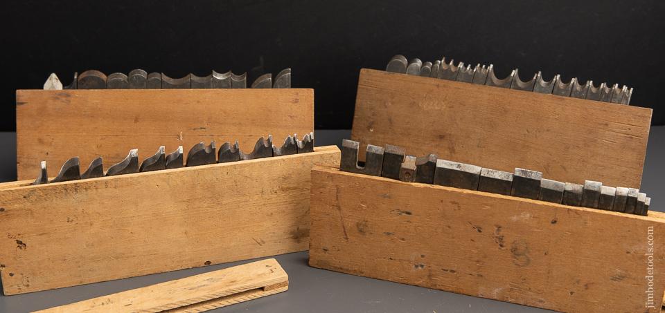 COMPLETE Set of 52 Cutters for STANLEY No. 55 Combination Plane in Original Boxes - 91413