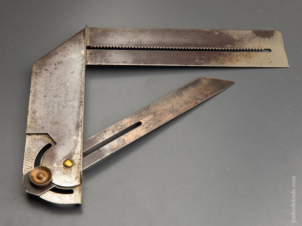 FINE Eight inch Patented HIGHT'S UNION Combination Square - 91420