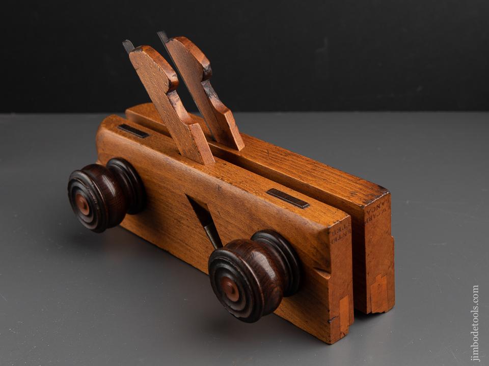 Rare! E.W. CARPENTER Patent Double Iron Sash Plane with Rosewood Knobs - 91458