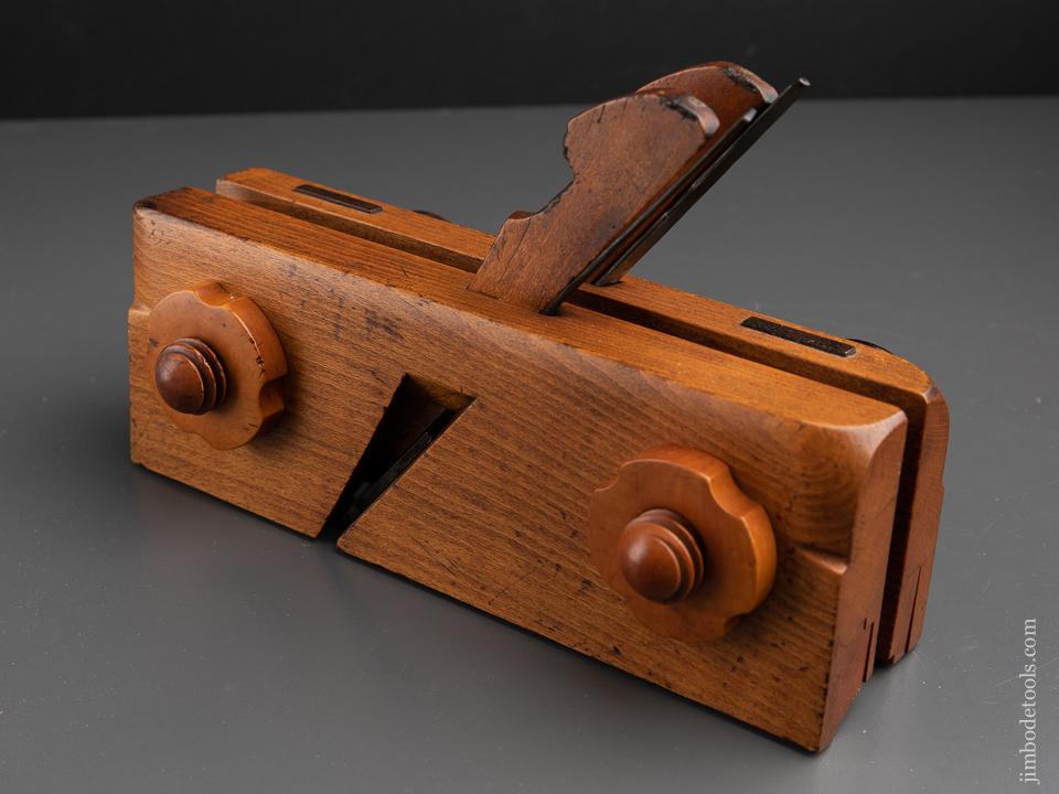Rare! E.W. CARPENTER Patent Double Iron Sash Plane with Rosewood Knobs - 91458