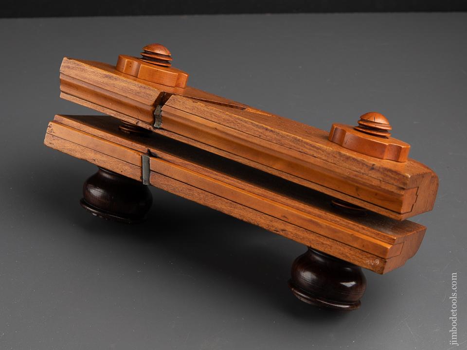 Rare! E.W. CARPENTER Patent Double Iron Sash Plane with Rosewood Knobs - 91458