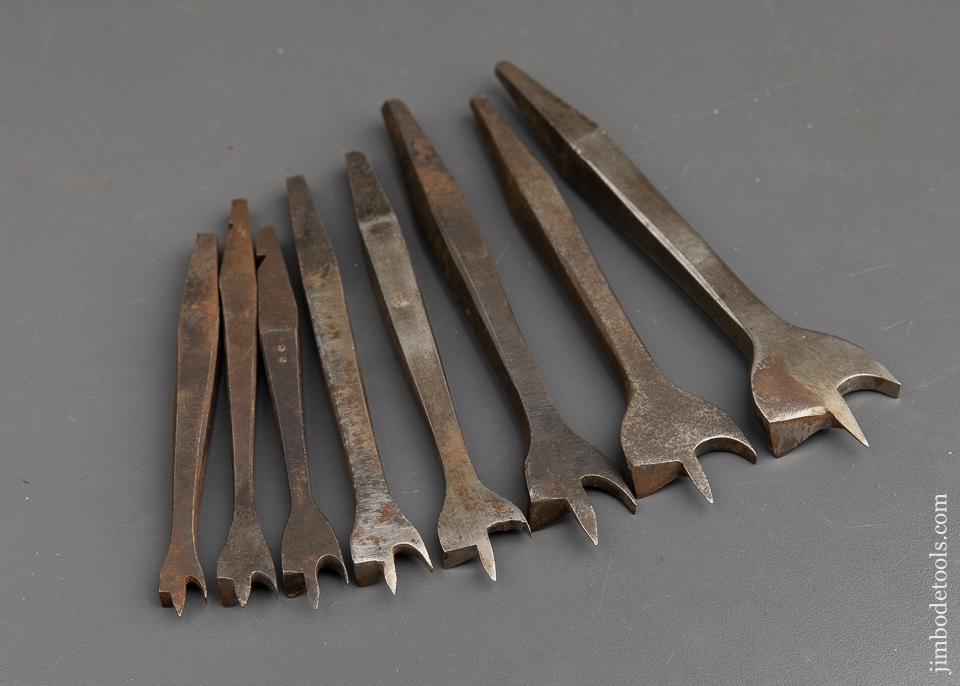 Working Set of Eight 19th Century Center Bits for Bit Brace - 91478