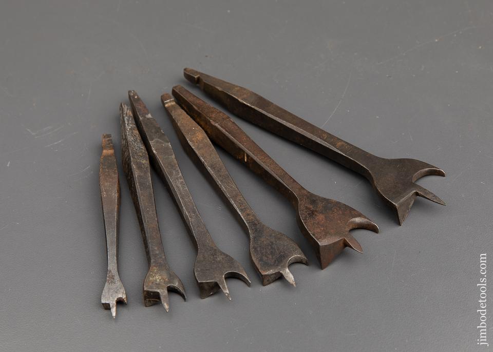 Working Set of Six 19th Century Center Bits for Bit Brace - 91479