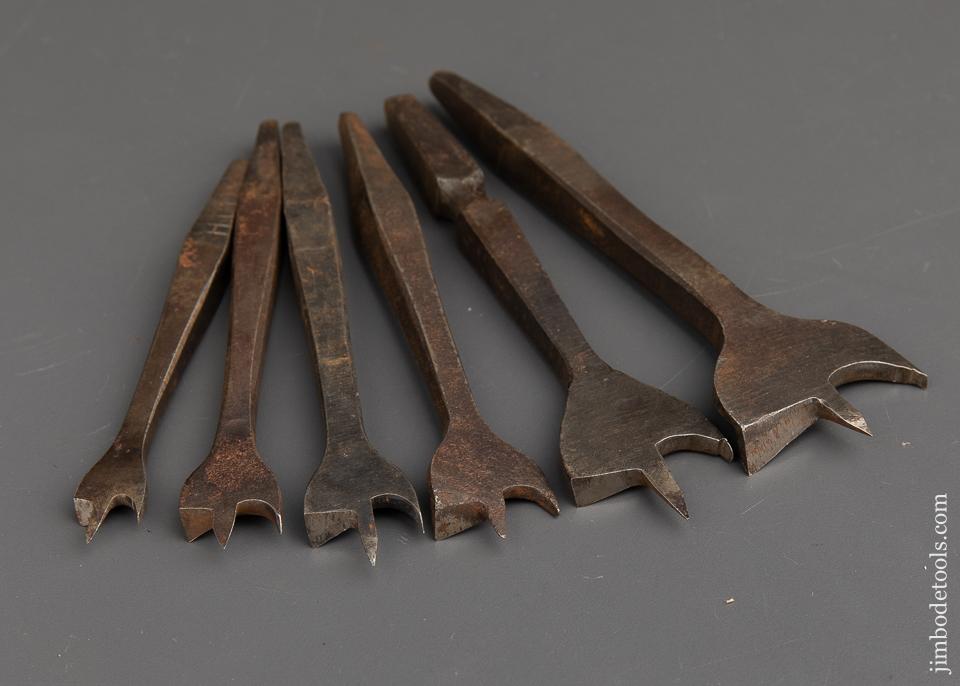 Working Set of Six 19th Century Center Bits for Bit Brace - 91480