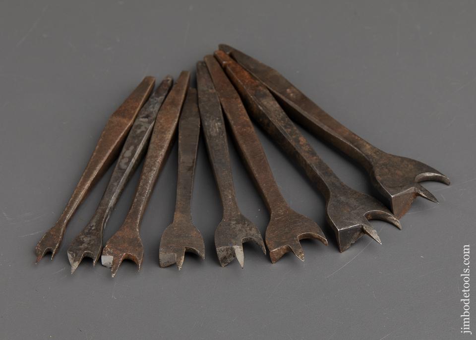 Working Set of Eight 19th Century Center Bits for Bit Brace - 91482