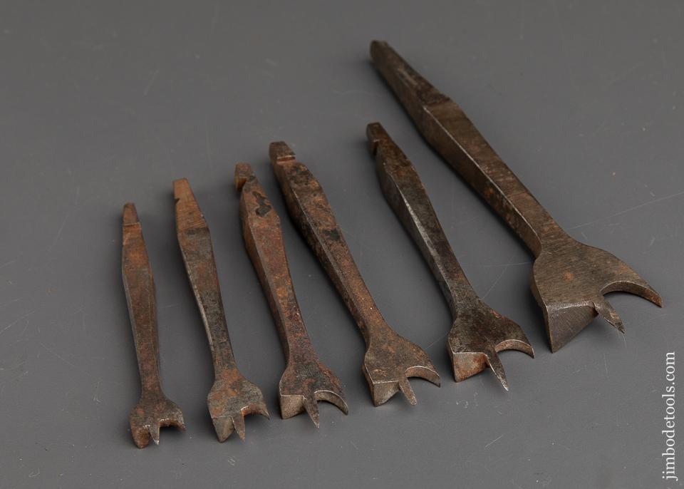 Working Set of Six 19th Century Center Bits for Bit Brace - 91483