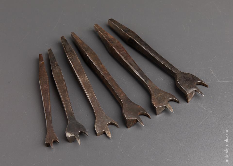 Working Set of Six 19th Century Center Bits for Bit Brace - 91484