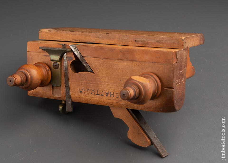 EXTRA FINE and RARE Beech & Boxwood Screw Arm Filletster Plane by D.P. SANBORN LITTLETON NH circa 1840-71 NEAR MINT - 91485