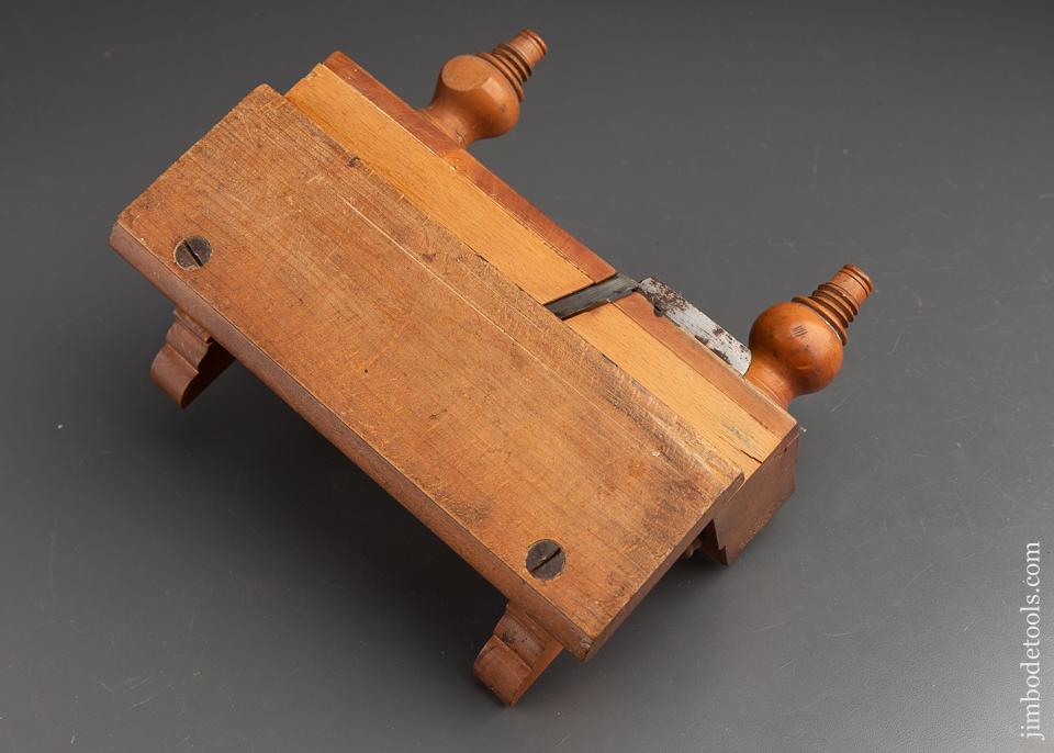 EXTRA FINE and RARE Beech & Boxwood Screw Arm Filletster Plane by D.P. SANBORN LITTLETON NH circa 1840-71 NEAR MINT - 91485