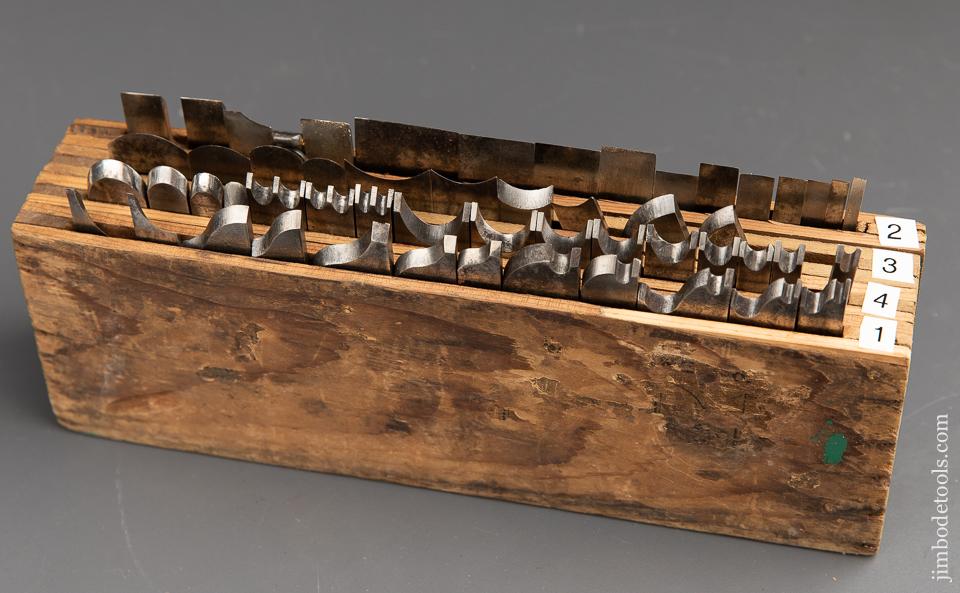 Complete Set of Cutters for STANLEY No. 55 Combination Plane in Original Boxes - 91509