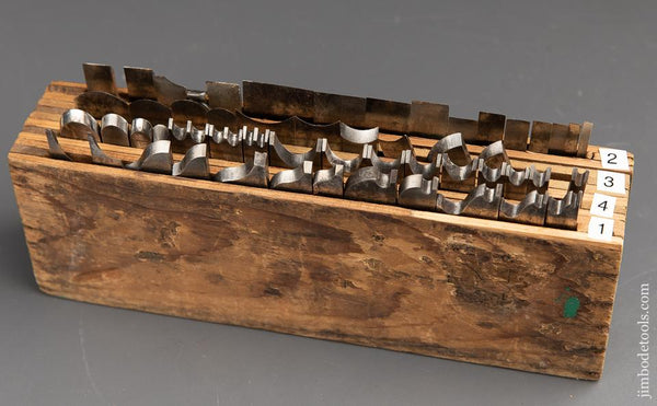 Complete Set of Cutters for STANLEY No. 55 Combination Plane in Original Boxes - 91509
