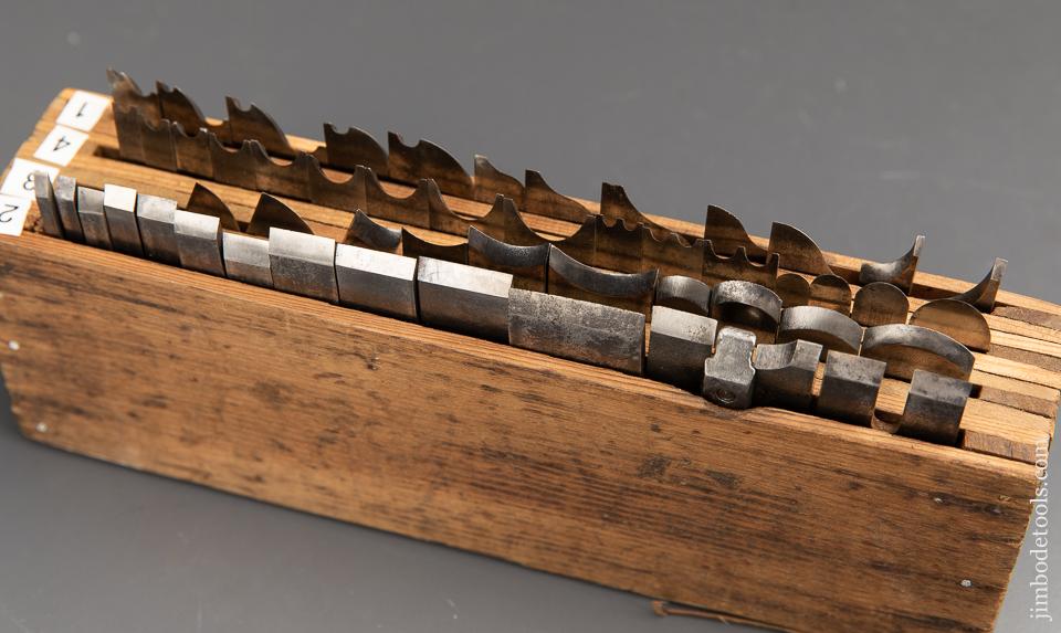 Complete Set of Cutters for STANLEY No. 55 Combination Plane in Original Boxes - 91509