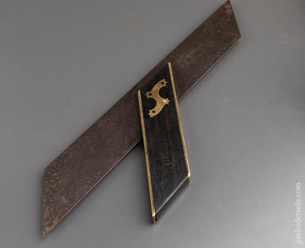 Fourteen inch Ebony & Brass Mitre Square - 91531