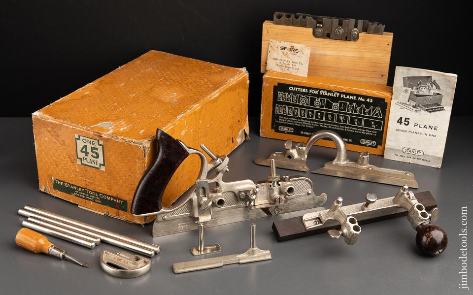 STANLEY No. 45 Combination Plane 100% COMPLETE in Original Box UNUSED! - 91544
