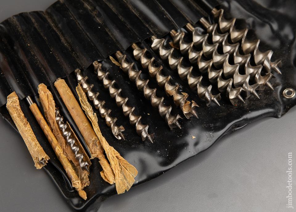 MINT! Complete Set of 13 RUSSELL JENNINGS STANLEY Auger Bits in its Original Roll - 91563