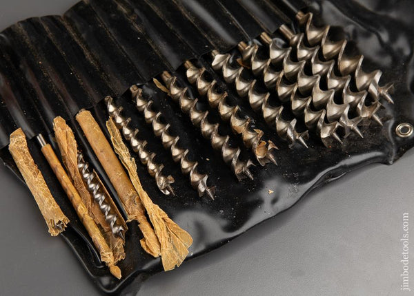 MINT! Complete Set of 13 RUSSELL JENNINGS STANLEY Auger Bits in its Original Roll - 91563
