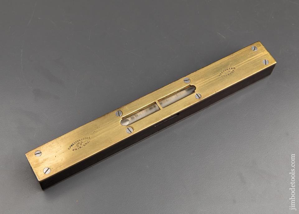 Ten inch PRESTON Rosewood, Steel, and Brass Level - 91619