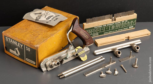 Unused! STANLEY No. 50 Light Combination Plane NEAR MINT and 100% COMPLETE in Original Box - 91652