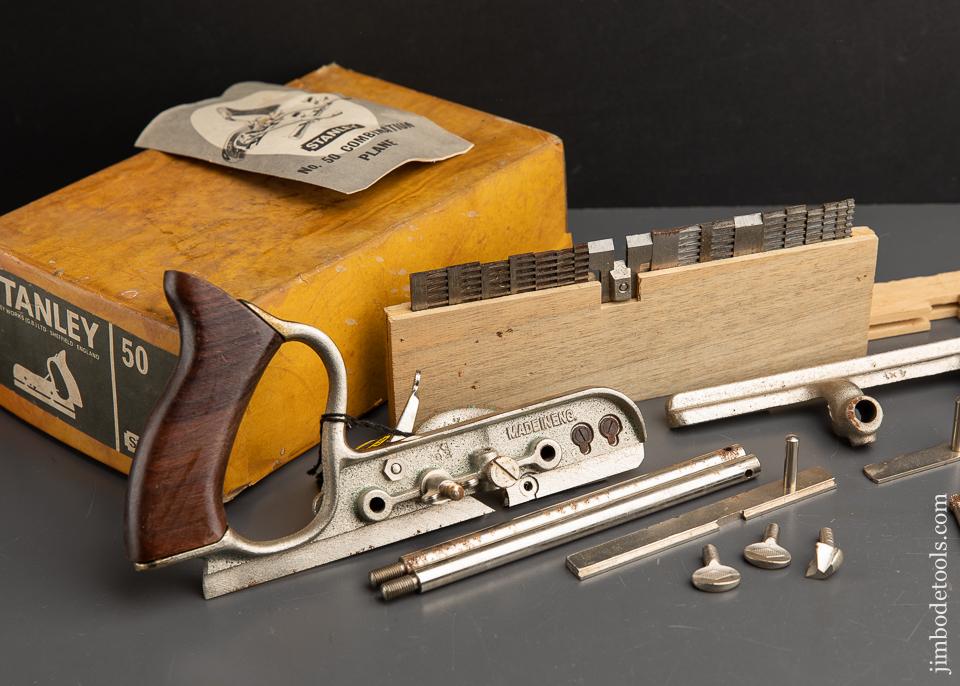 Unused! STANLEY No. 50 Light Combination Plane NEAR MINT and 100% COMPLETE in Original Box - 91652