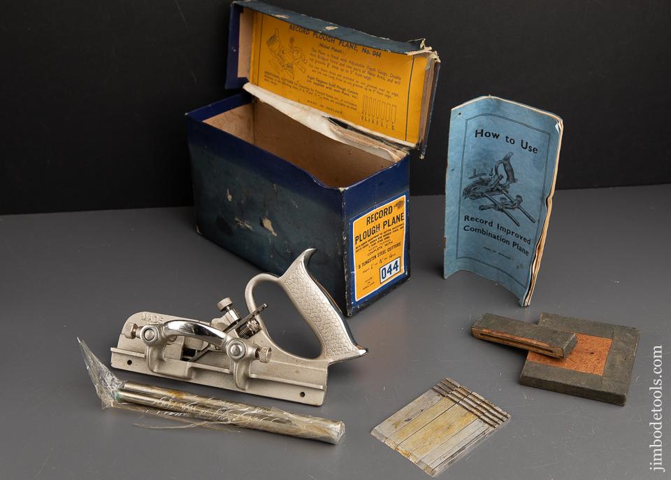 RECORD No. 044 Plough/Plow Plane 100% COMPLETE in Original Box NEAR MINT - 91653