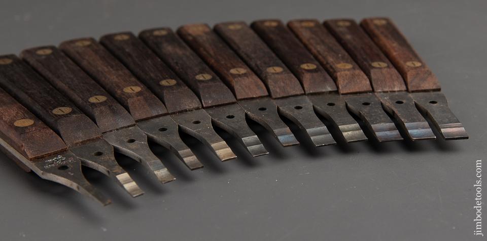 Amazing Set of Twelve Rosewood Handled BINGHAM LTD Gunsmith's Screwdrivers - 91657