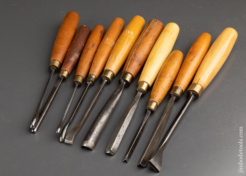 Ten FINE Carving Gouges by ADDIS with Boxwood Handles - 91664 – Jim ...