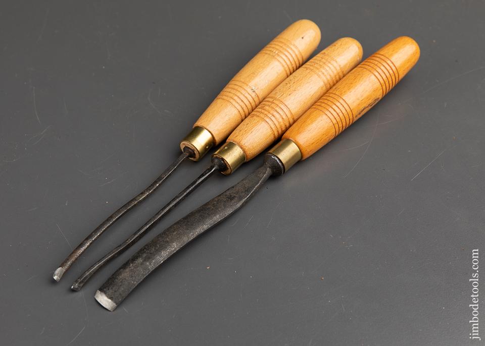 Three MINT Carving Gouges With Decals by HENRY TAYLOR - 91712