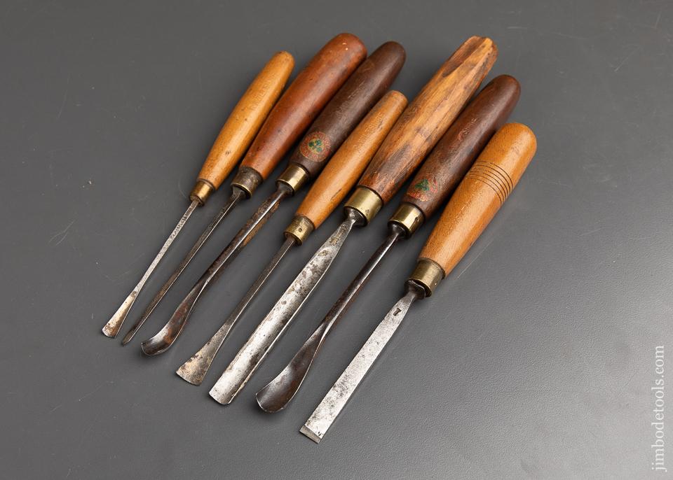 Seven Good MARPLES Carving Chisels - 91746