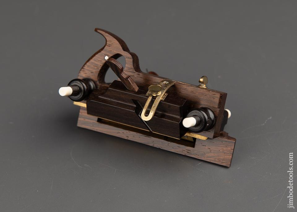 Miniature M.B. TIDEY July 4, 1854 Patent Double Beveling Plane by PAUL HAMLER 1997 in Display Case  - 91766 