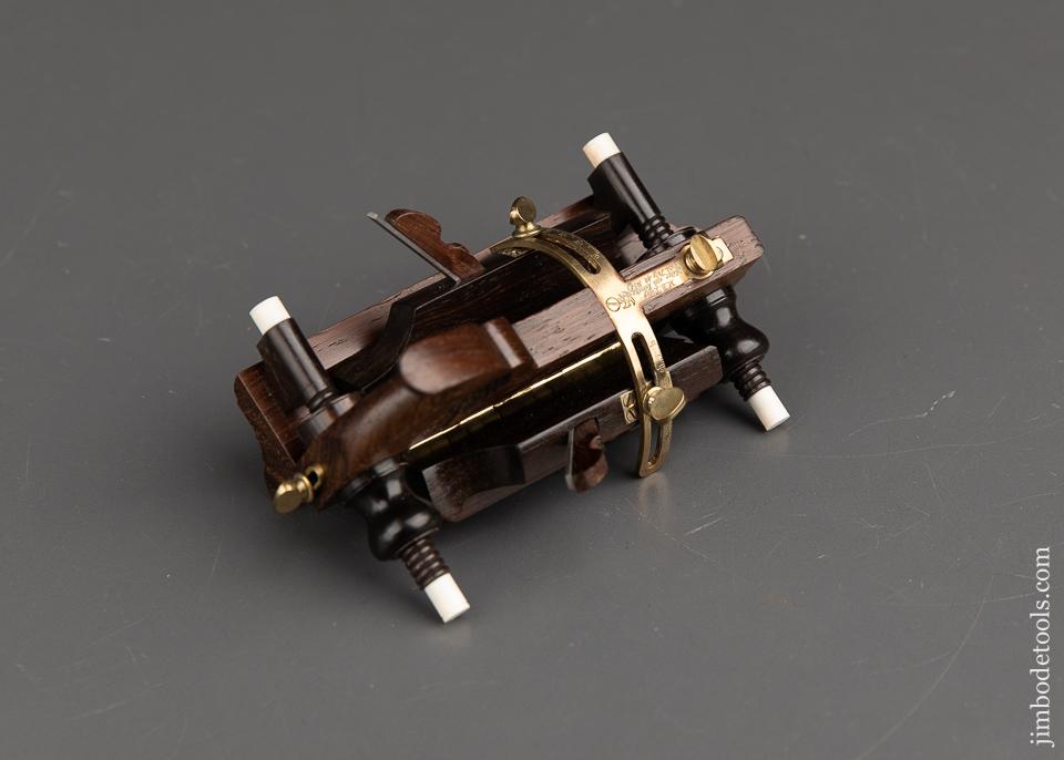 Miniature M.B. TIDEY July 4, 1854 Patent Double Beveling Plane by PAUL HAMLER 1997 in Display Case  - 91766 