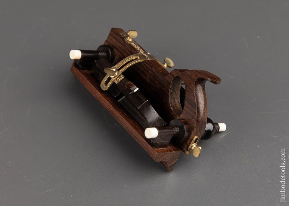 Miniature M.B. TIDEY July 4, 1854 Patent Double Beveling Plane by PAUL HAMLER 1997 in Display Case  - 91766 