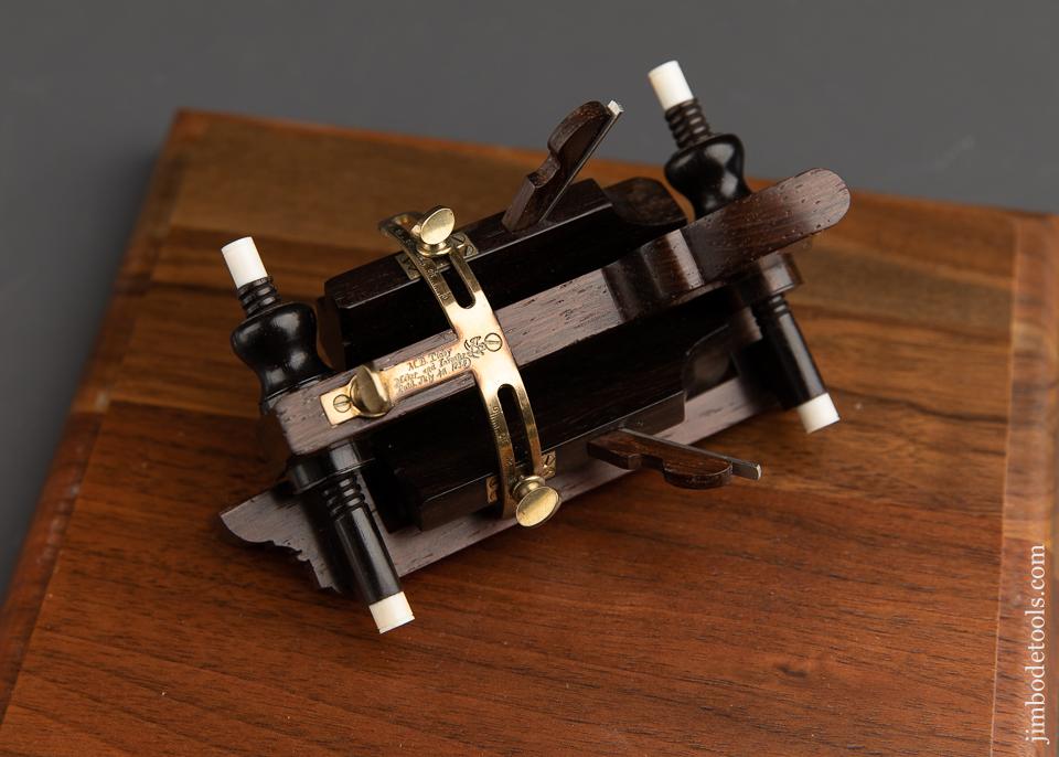 Miniature M.B. TIDEY July 4, 1854 Patent Double Beveling Plane by PAUL HAMLER 1997 in Display Case  - 91766 