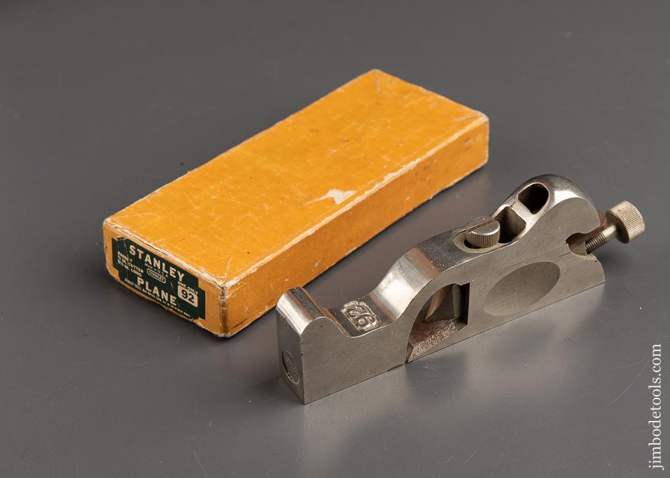 STANLEY No. 92 Rabbet Plane in Original Box - 91786