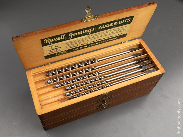 EXTRA FINE Complete Set of 13 RUSSELL JENNINGS Auger Bits in its Original 3 Tiered Box - 91808