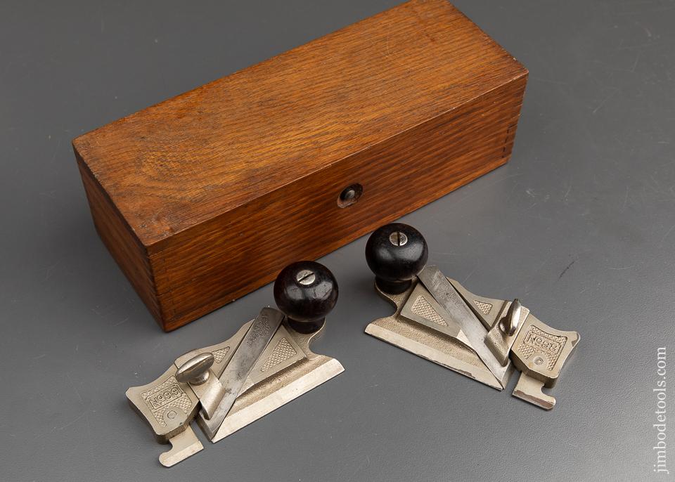 Extra Fine STANLEY No, 98 & 99 Side Rabbet Planes in Custom Box - 91809