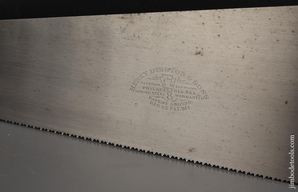 Fabulous! DISSTON No. 8 Spring Steel Hand Saw NEAR MINT - 91814