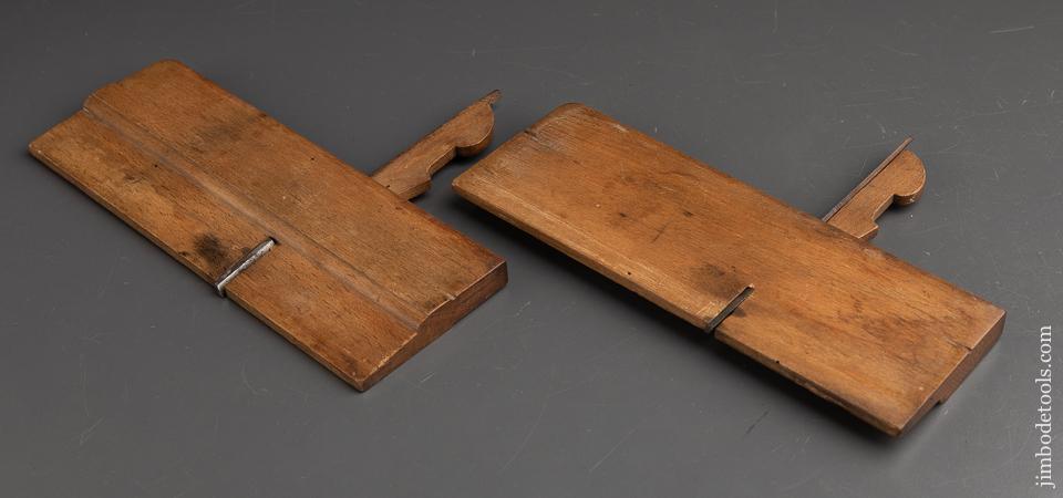 Pair of Side Rabbet Planes by J. & L. DENISON SAYBROOK CT circa 1832-40 FINE - 91846