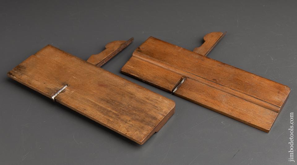 Pair of Side Rabbet Planes by J. & L. DENISON SAYBROOK CT circa 1832-40 FINE - 91846