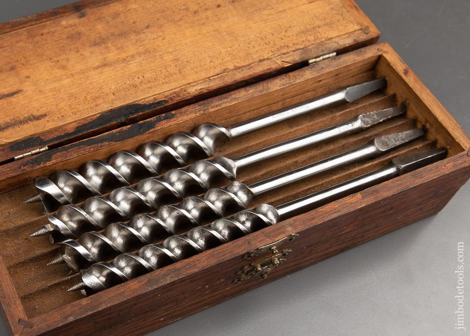 RARE Early Complete Set of 14 RUSSELL JENNINGS Auger Bits in its Original 3 Tiered Box - 91883