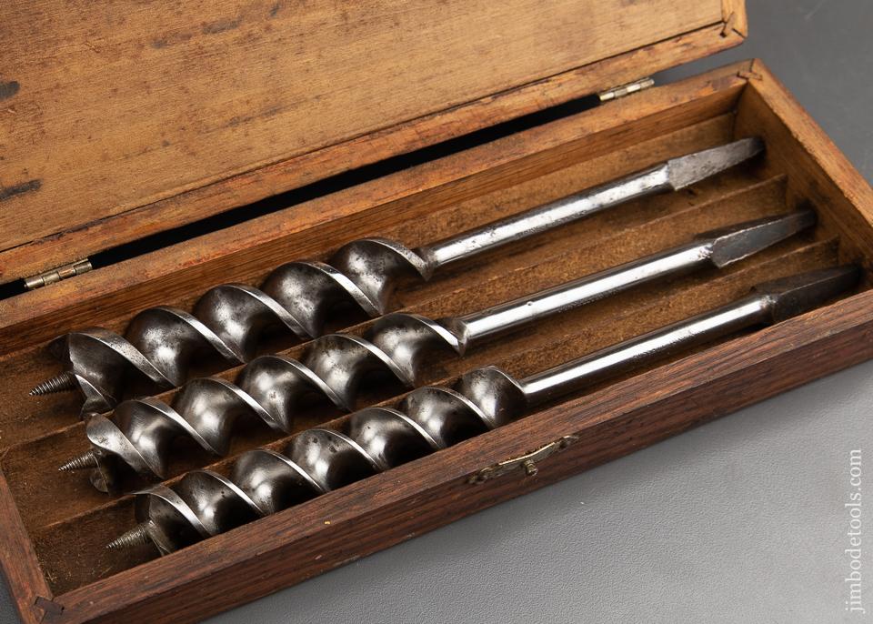 RARE Early Complete Set of 14 RUSSELL JENNINGS Auger Bits in its Original 3 Tiered Box - 91883